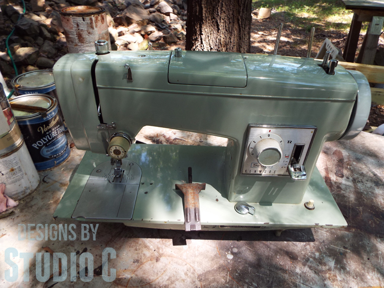 Painting an Old Metal Sewing Machine Designs by Studio C