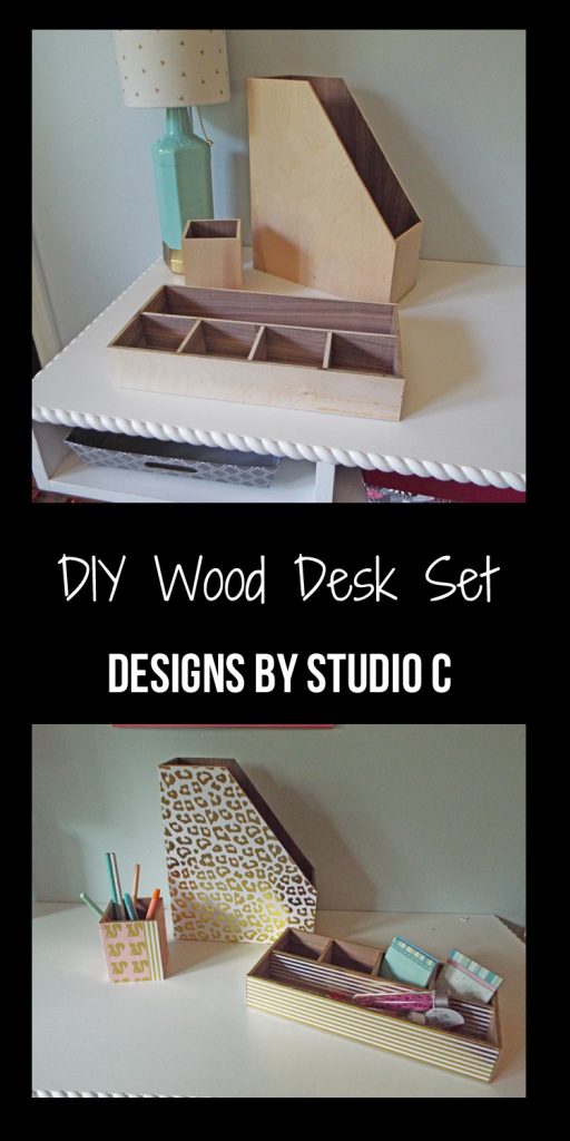 Easy Project DIY Plans to Make a Wood Desk Set