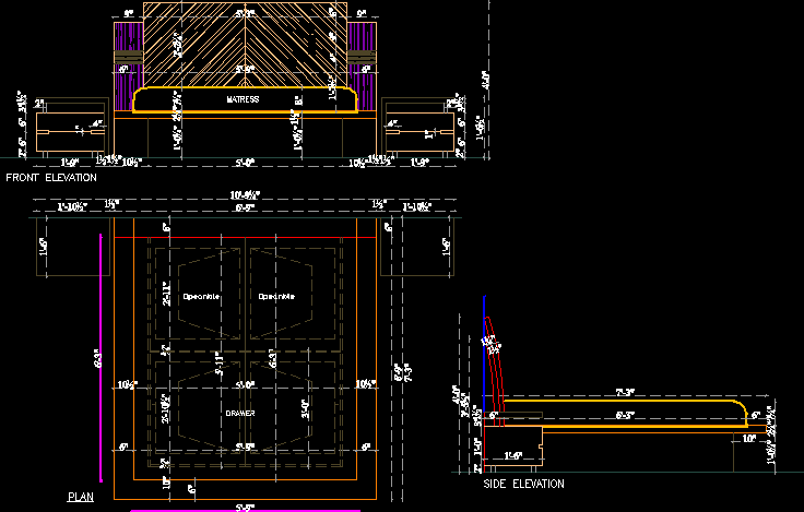 Bedroom Design DWG Block for AutoCAD • Designs CAD