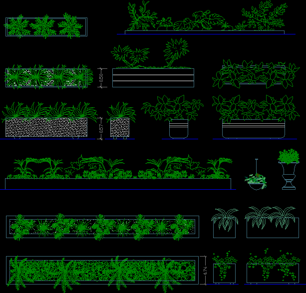 Bushes Elevation DWG Elevation for AutoCAD • Designs CAD