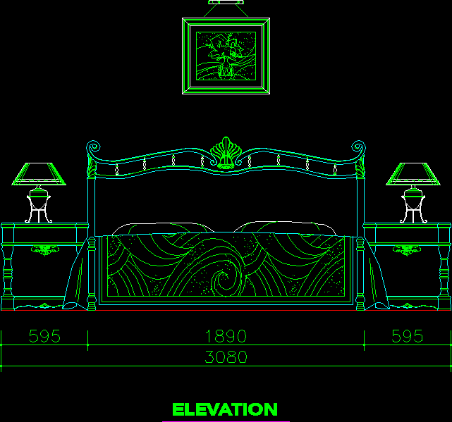 Classical Beds DWG Block for AutoCAD • Designs CAD