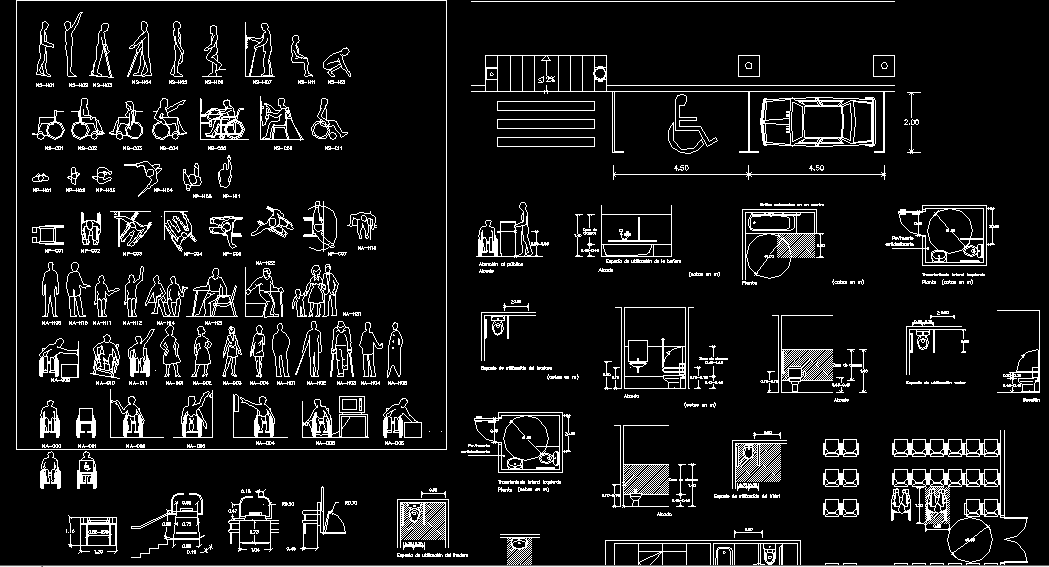 Disable Persons Facilitied And Access DWG Block for AutoCAD • Designs CAD