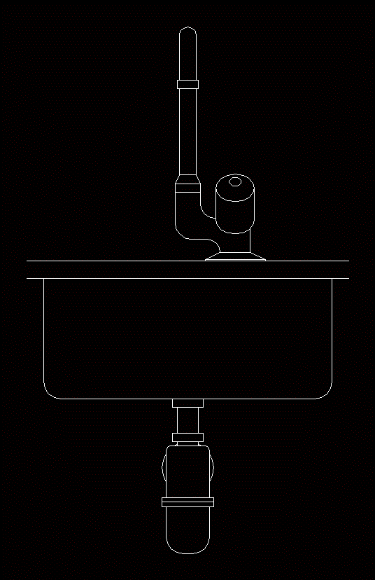 Dynamic Block Kitchen Sink DWG Block for AutoCAD • Designs CAD