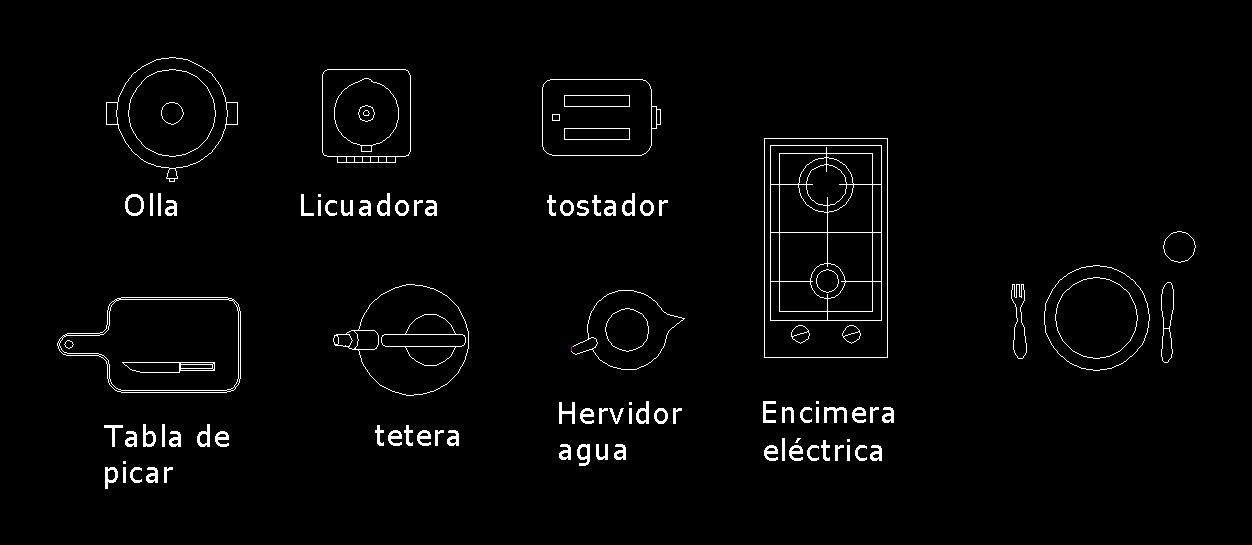 Kitchen Accessories DWG Block for AutoCAD • Designs CAD