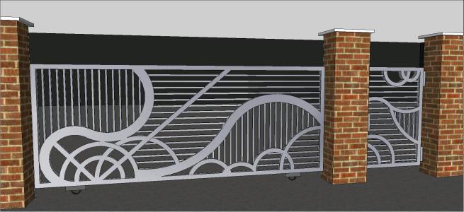 Main Entrance Door 3D SKP Detail for SketchUp • Designs CAD