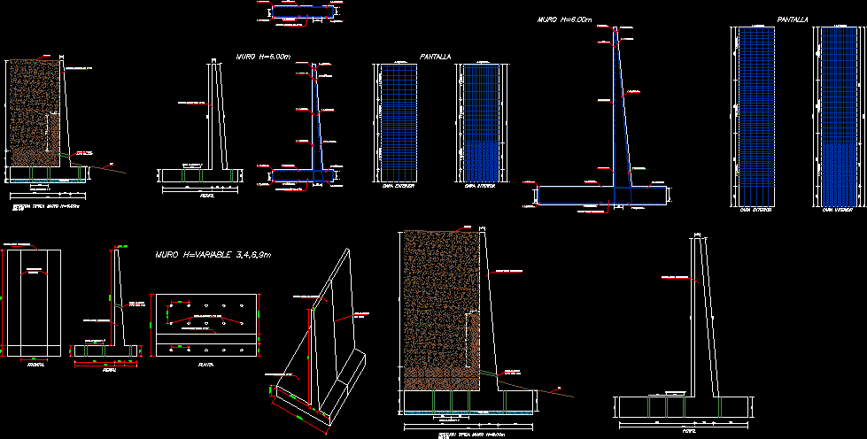 Retaining Wall DWG Detail for AutoCAD • Designs CAD
