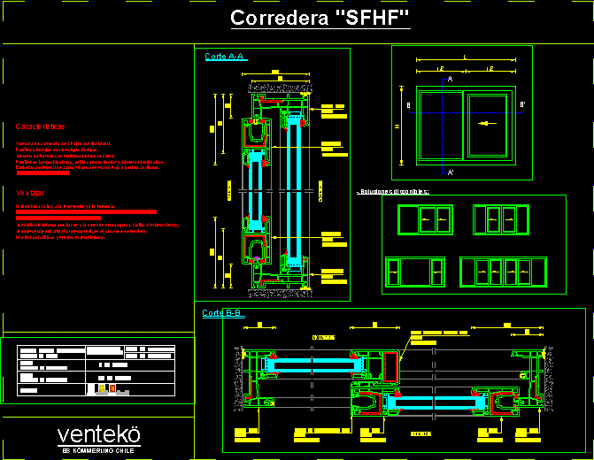 Sliding Window, P V C Framing DWG Plan for AutoCAD • Designs CAD