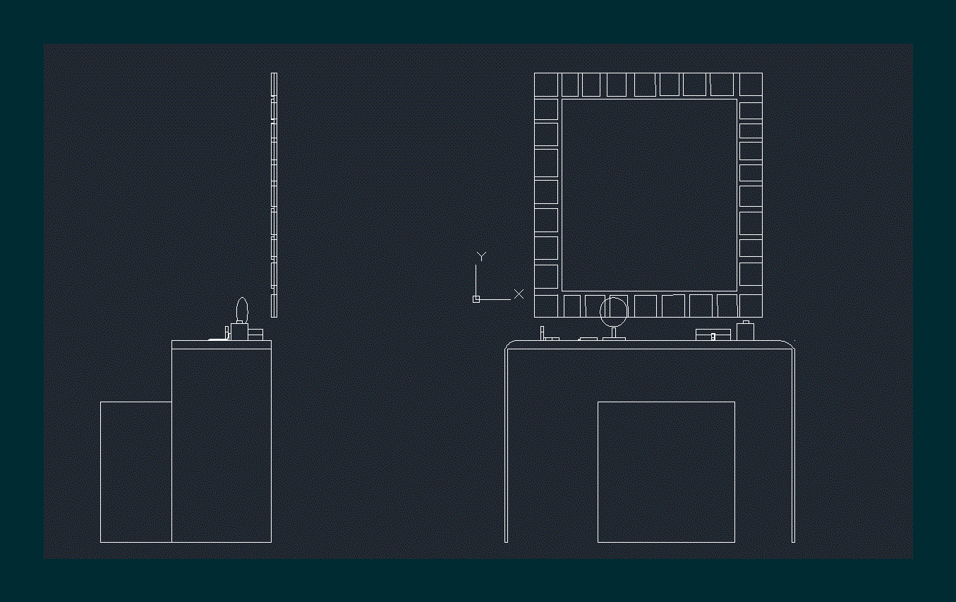 Vanity Table DWG Block for AutoCAD • Designs CAD