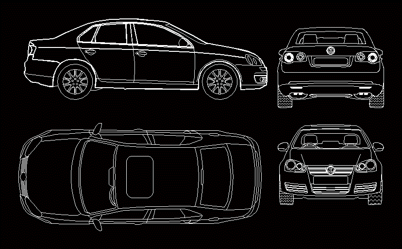 Vw Bora DWG Plan for AutoCAD • Designs CAD