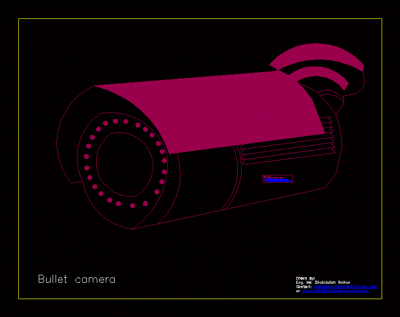 Bullet Camera DWG Block for AutoCAD • Designs CAD