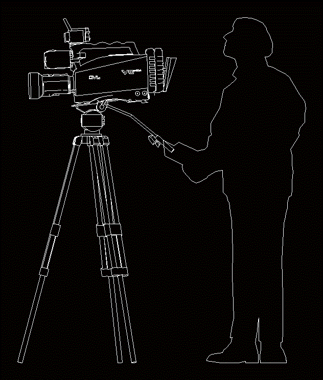 Cameraman 2D DWG Block for AutoCAD • Designs CAD