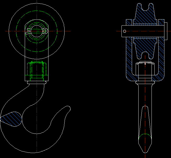 Crane Hook DWG Block for AutoCAD • Designs CAD