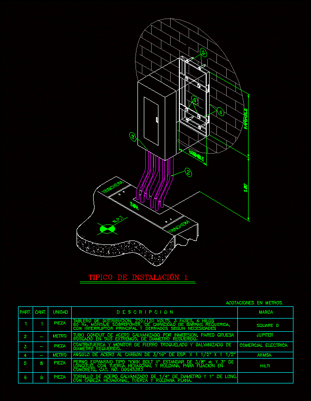 Distribution Board DWG Block for AutoCAD • Designs CAD