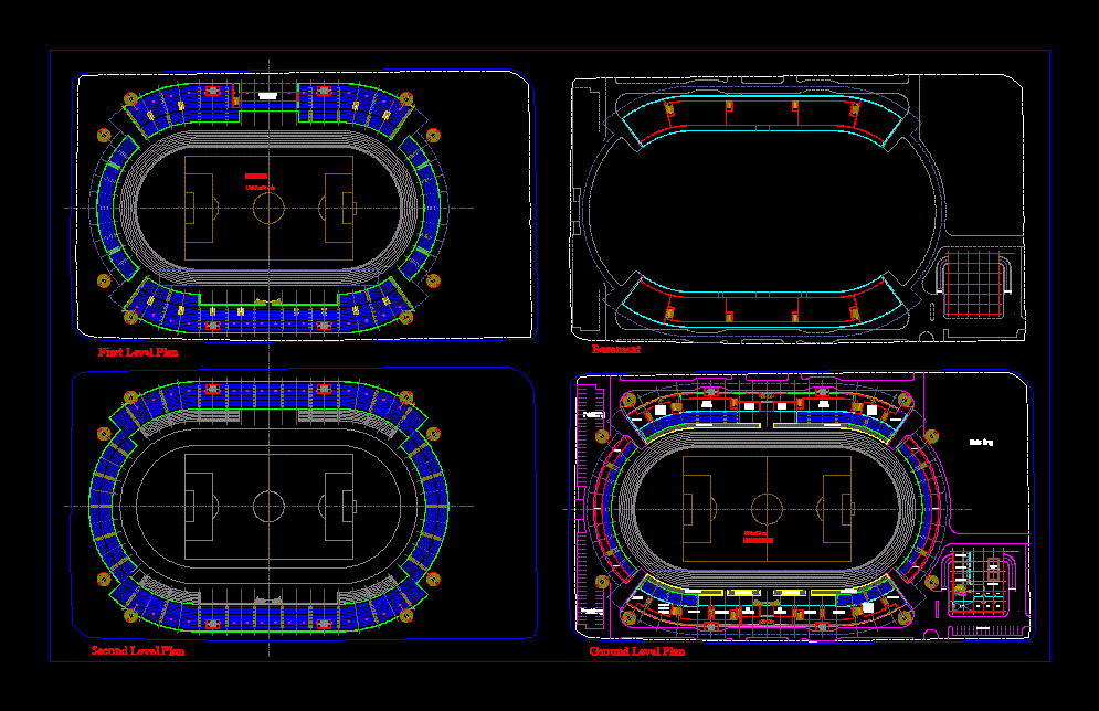 Stadium DWG Block for AutoCAD • Designs CAD