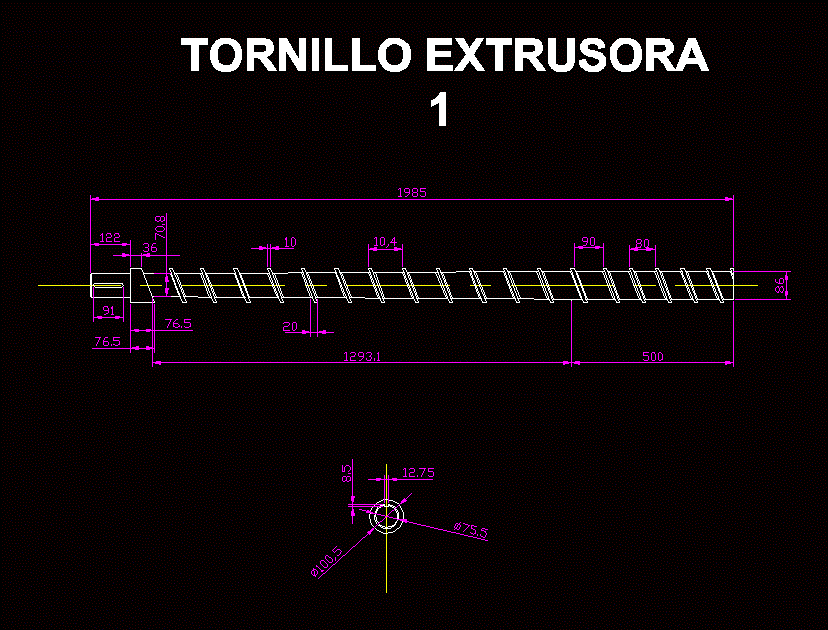 Worm End DWG Block for AutoCAD • Designs CAD
