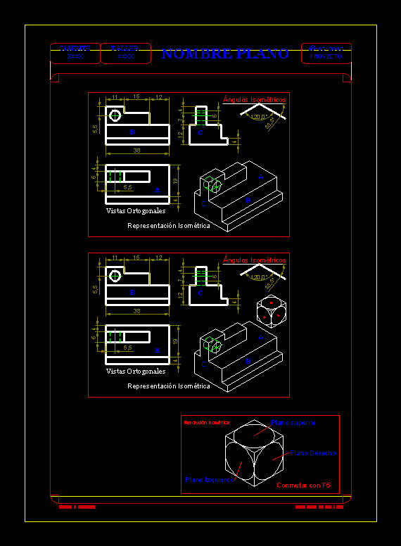 Isometric Drawing DWG Block for AutoCAD • Designs CAD