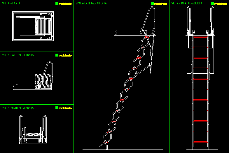 Cage Ladder Cad Block