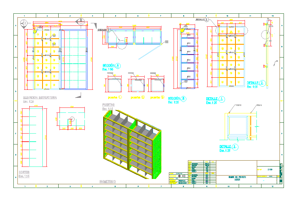 Locker DWG Block for AutoCAD • Designs CAD