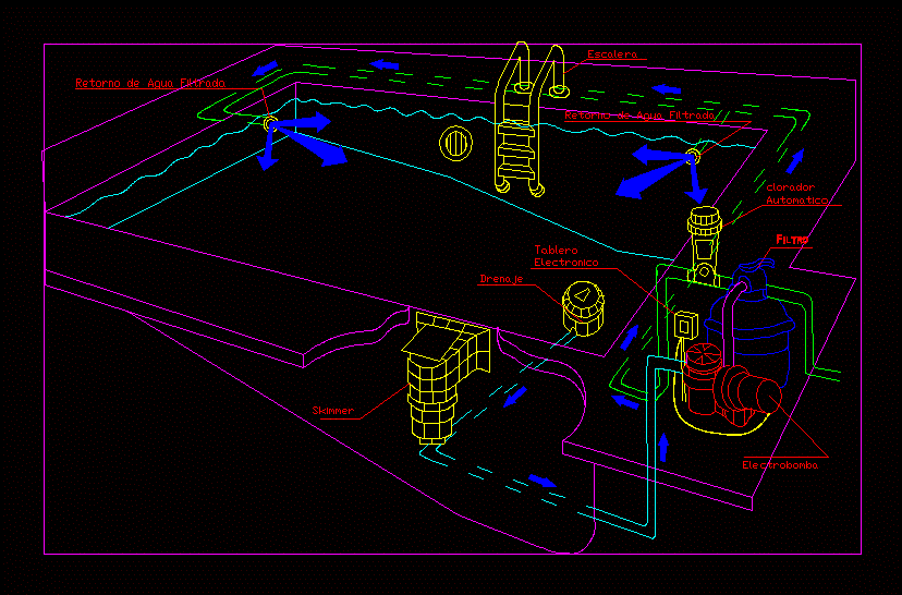 Pool 2D DWG Block for AutoCAD • Designs CAD