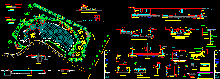 Swimming Pool DWG Section for AutoCAD Designs CAD