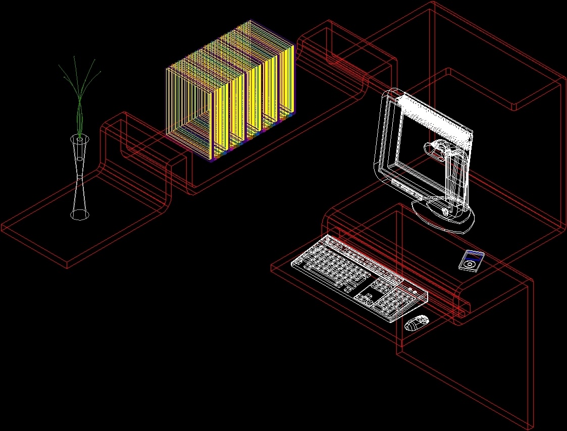 Computer Table DWG Block for AutoCAD • Designs CAD