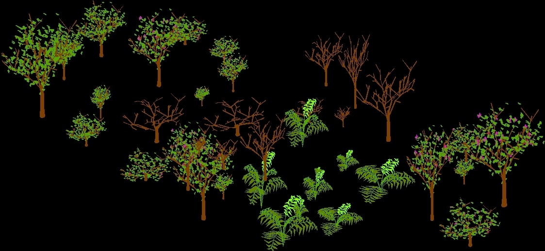 Trees 3D DWG Model for AutoCAD • Designs CAD