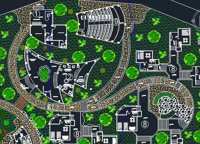 Ecological Tourist Center 2D DWG Design Plan for AutoCAD • Designs CAD