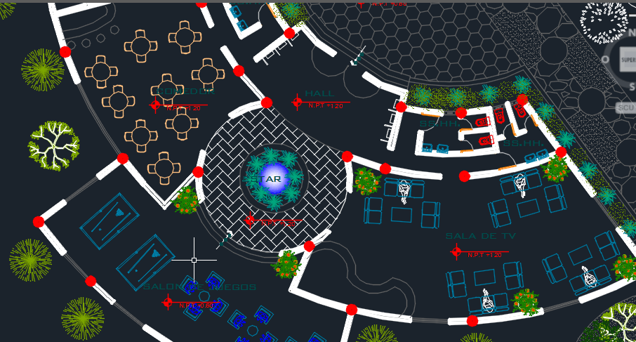 Private Resort 2D DWG Design Block for AutoCAD • Designs CAD