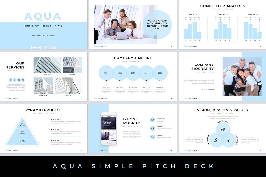 Pitch Deck Powerpoint Template Database