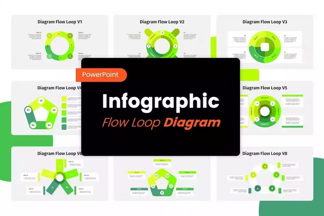 Diagram Flow Loop Infographic Powerpoint Template | Design Shack