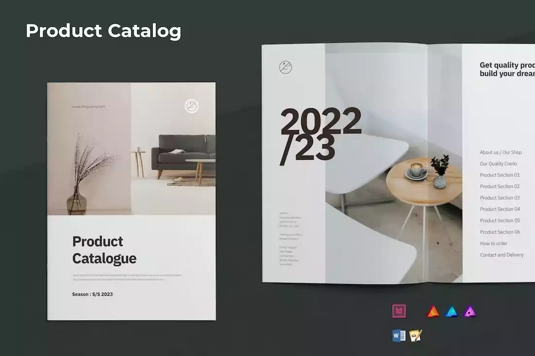 Minimal Product Catalog Affinity Designer Template Design Shack