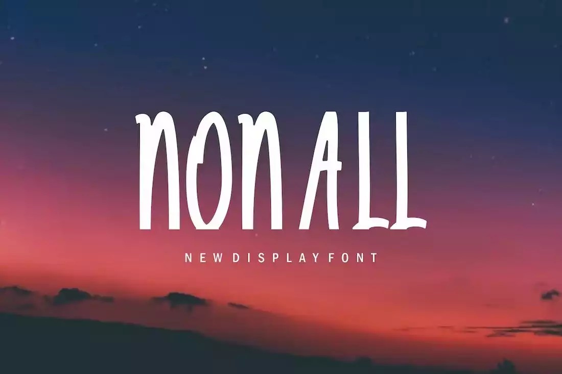 Nonall Tall & Narrow Handwritten Font Design Shack