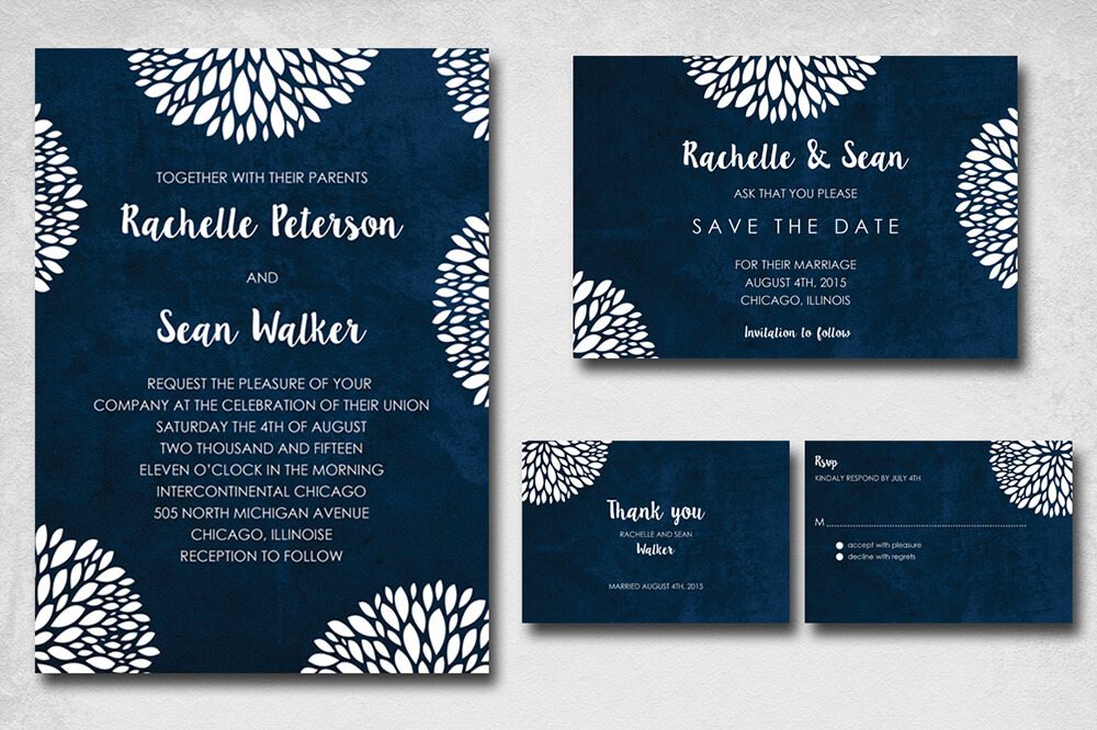 50 Wonderful Wedding Invitation & Card Design Samples Design Shack
