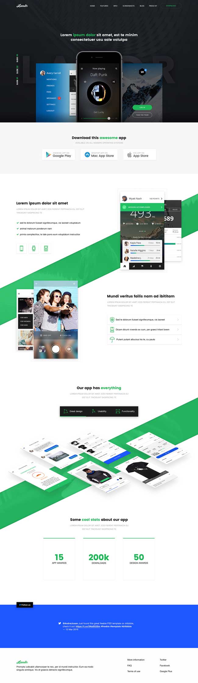 40+ Best Free Landing Page PSD Templates DesignMaz