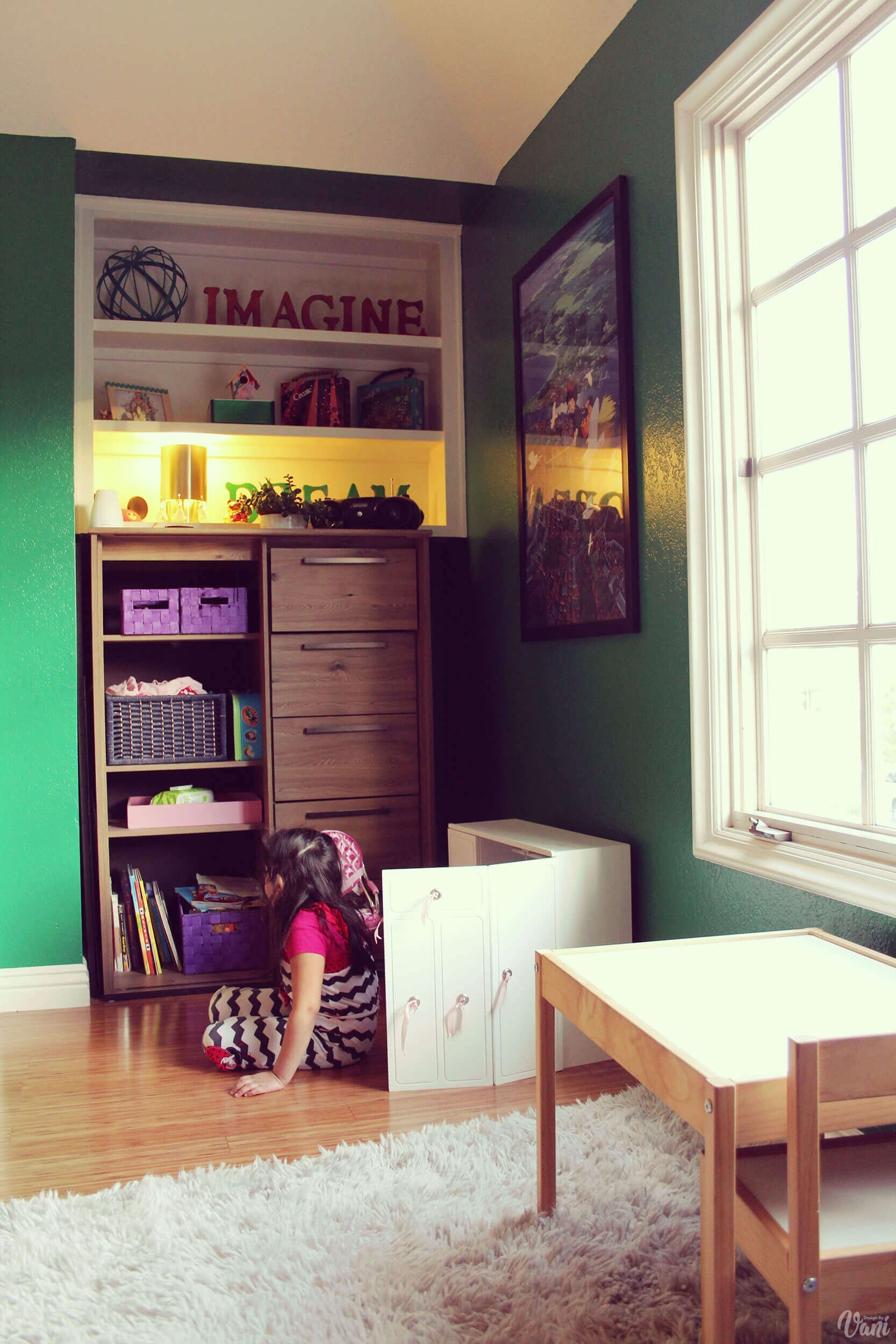 Green Girls Room Makeover Design Spinners®