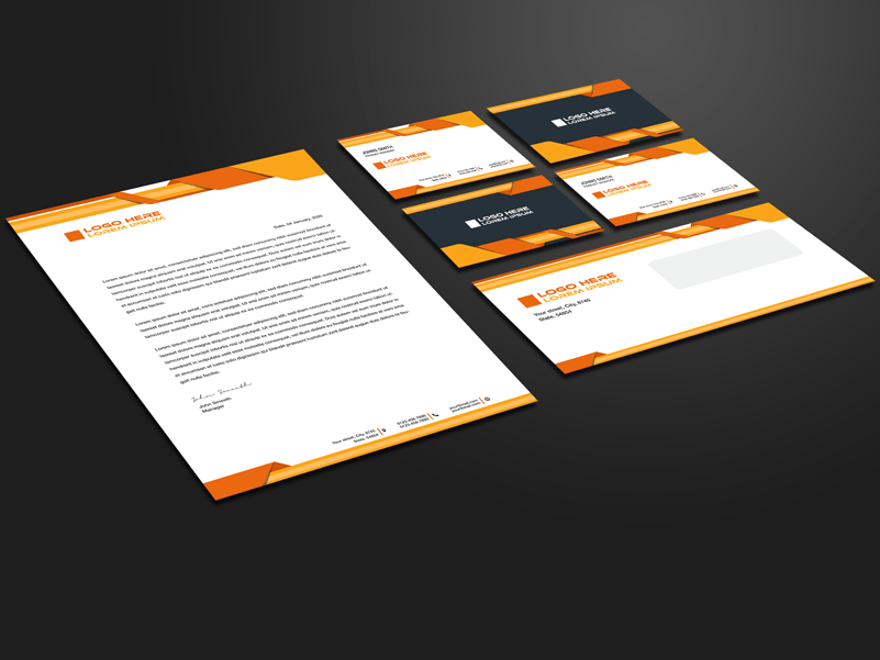 Corporate Stationery Design Orange Designsraw
