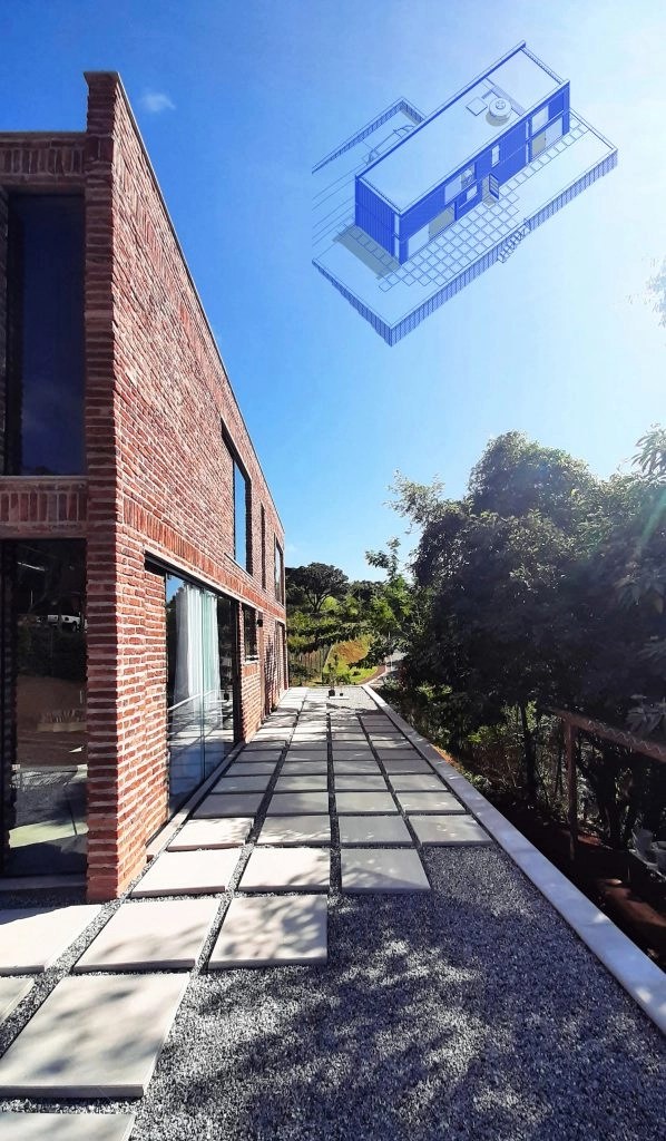 Double Brick Walls House. Basic and simple geometry, but rich in details.