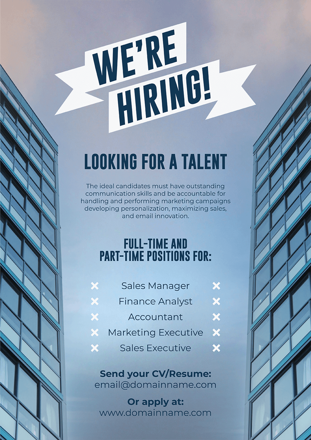 Hiring Poster Templates Free Customize Recruitment Posters