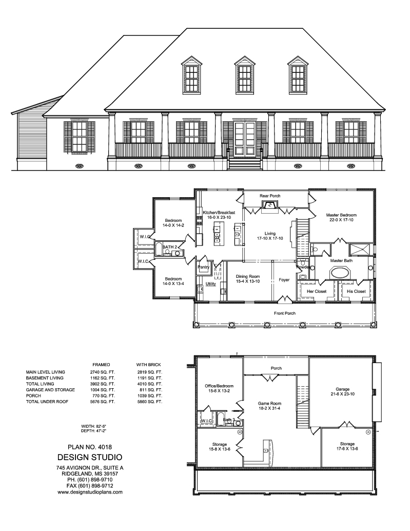 Plan 4018 Design Studio