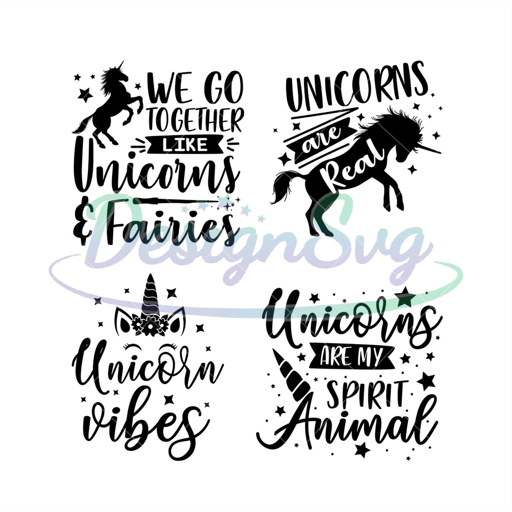 Unicorns Are Real SVG, Unicorns & Fairies SVG, Unicorns Quotes SVG, Designs Valentine Bundle Svg