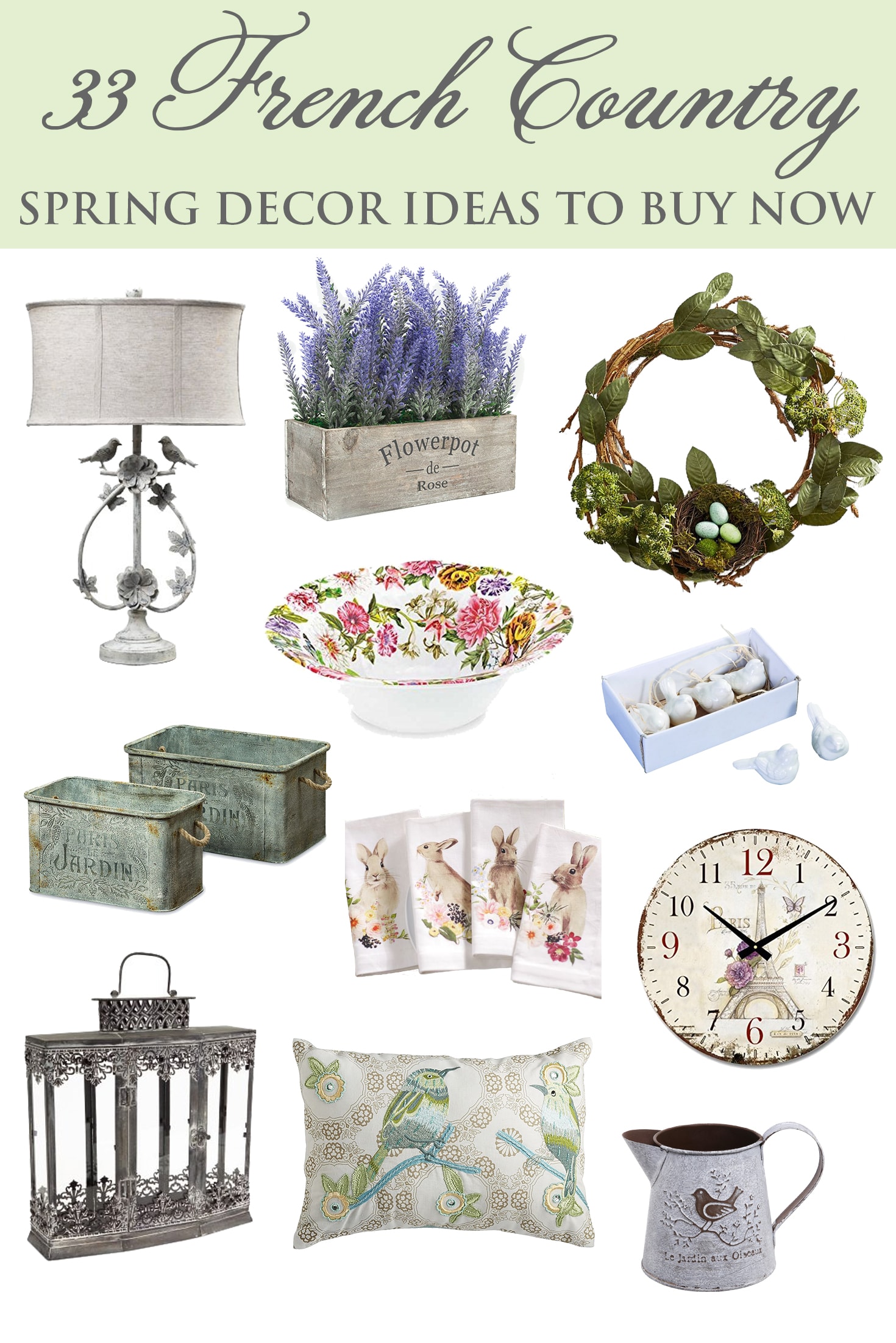 33 French Country Spring Decor Ideas to Buy Now