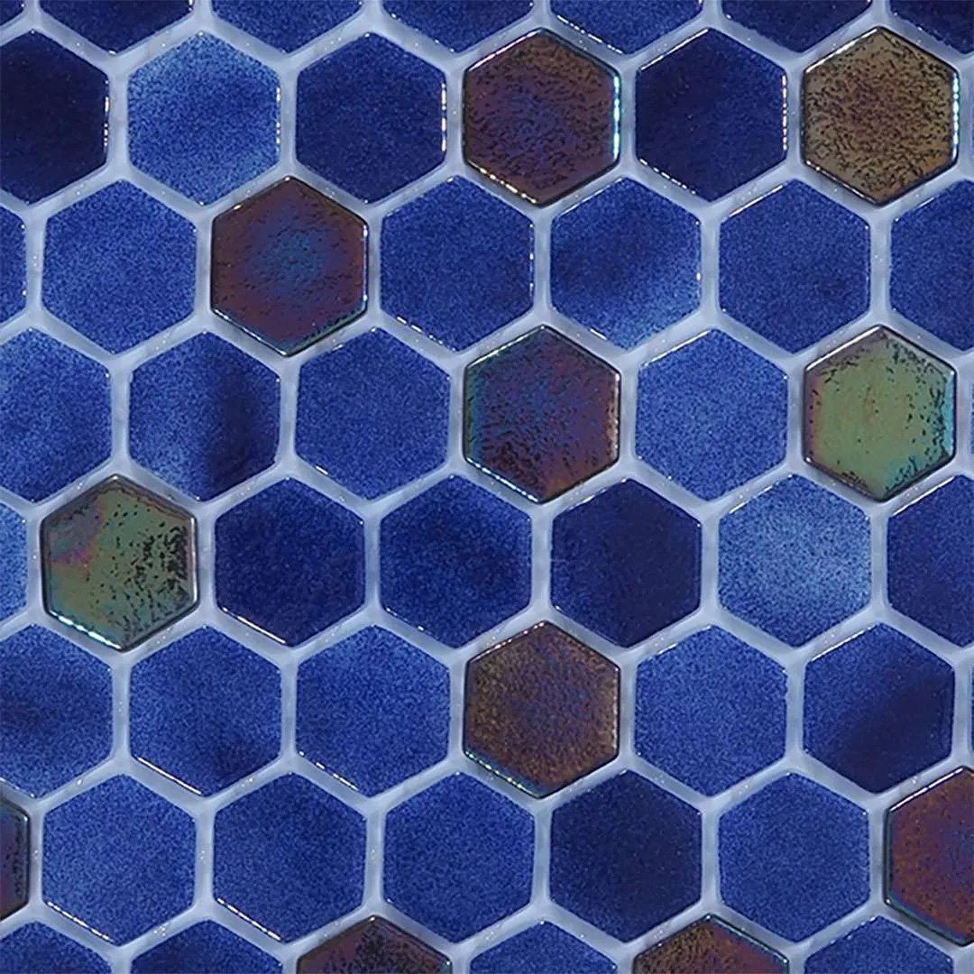 Glass Tile LOVE™ Forever Love Hex Design Tile