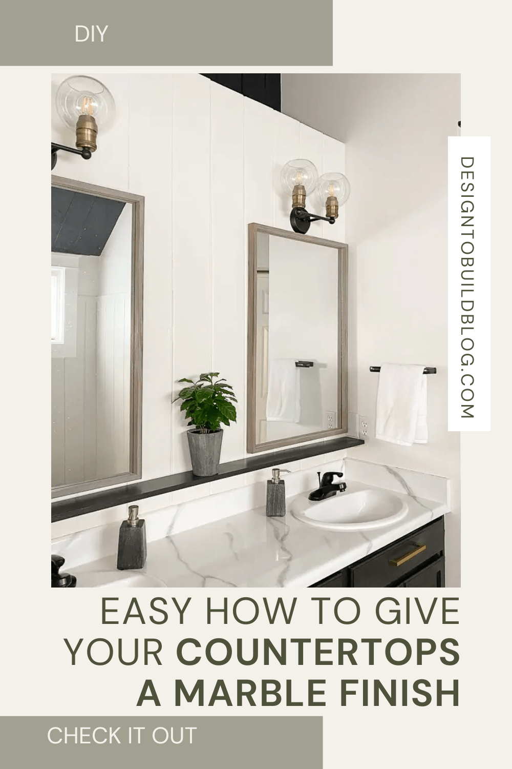 How to Paint Marble CountertopsOne Room Challenge Design to Build