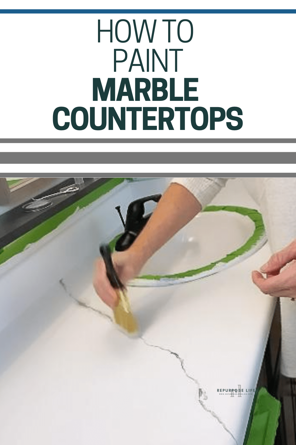 How to Paint Marble CountertopsOne Room Challenge Design to Build