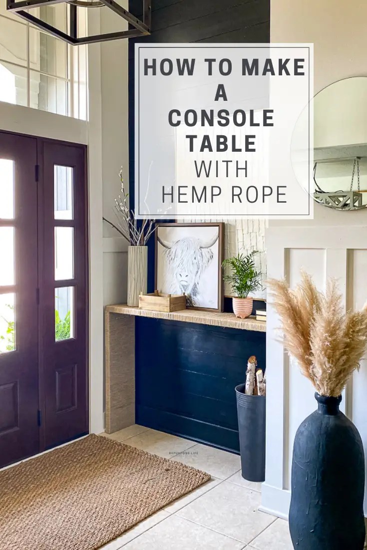 Easy How to Make a Console Table with Hemp Rope Design to Build