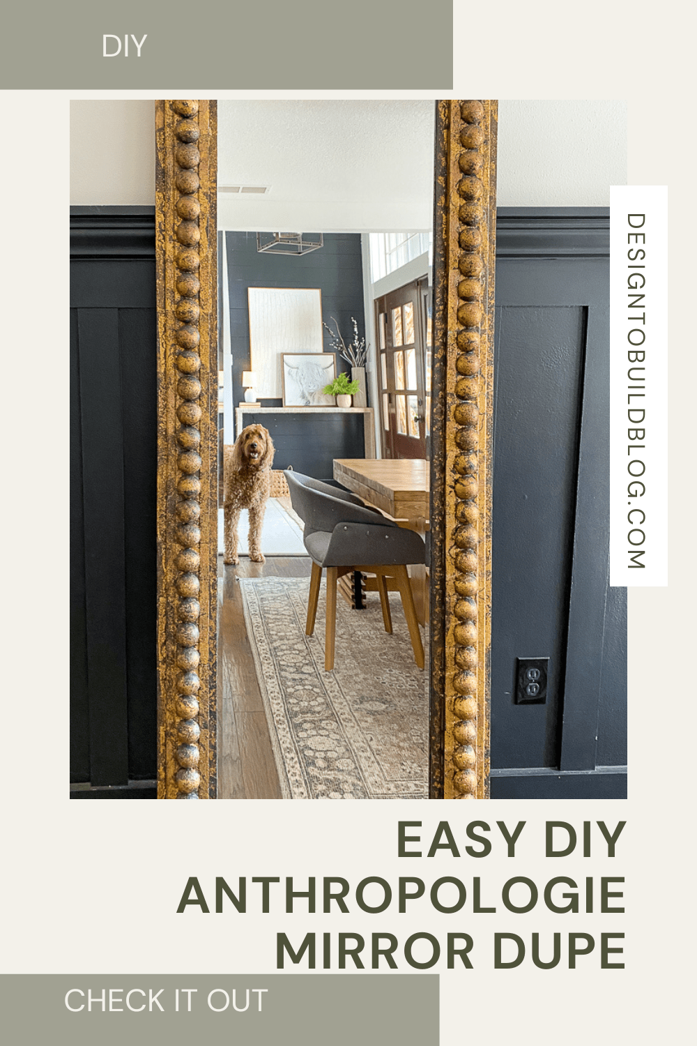 Easy DIY Anthropologie Mirror DupeMake it for a lot Less Design to Build