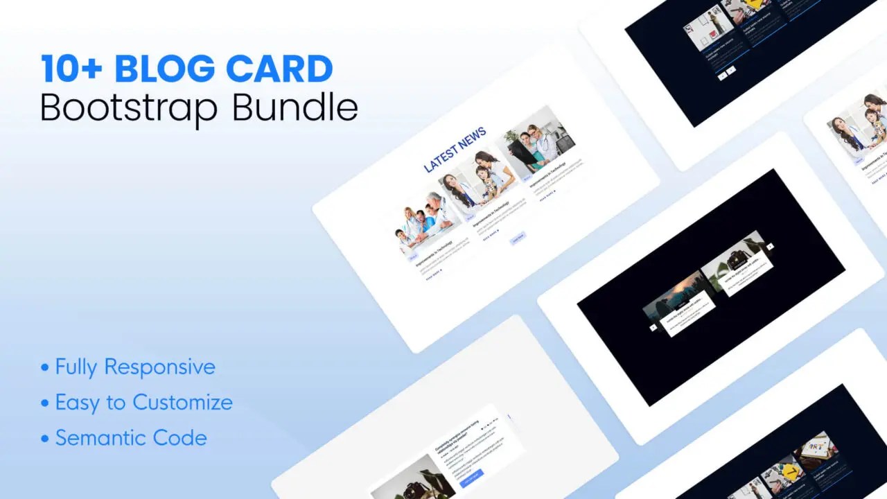 10+ Bootstrap Blog Card Bundle Blog Card Examples
