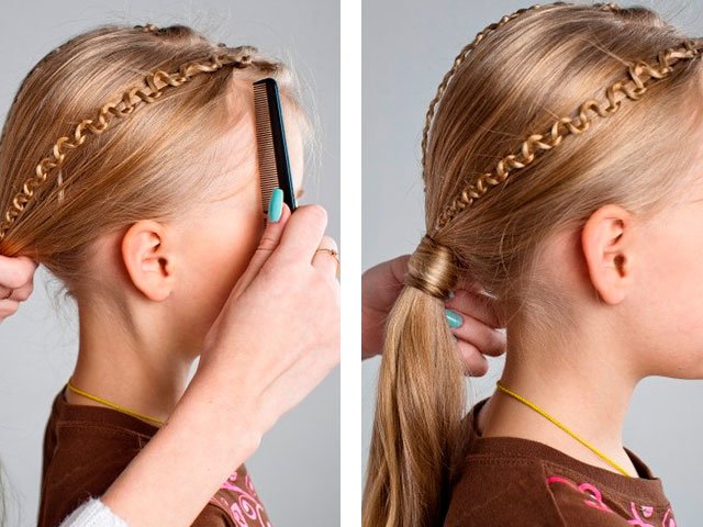 Sa graduation hairstyles para sa daluyan ng buhok at mahaba