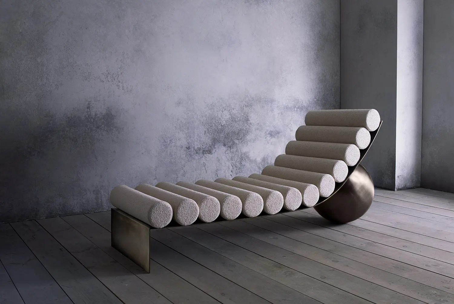 Curved Chaise chair a wonderful disequilibrium DesignWanted