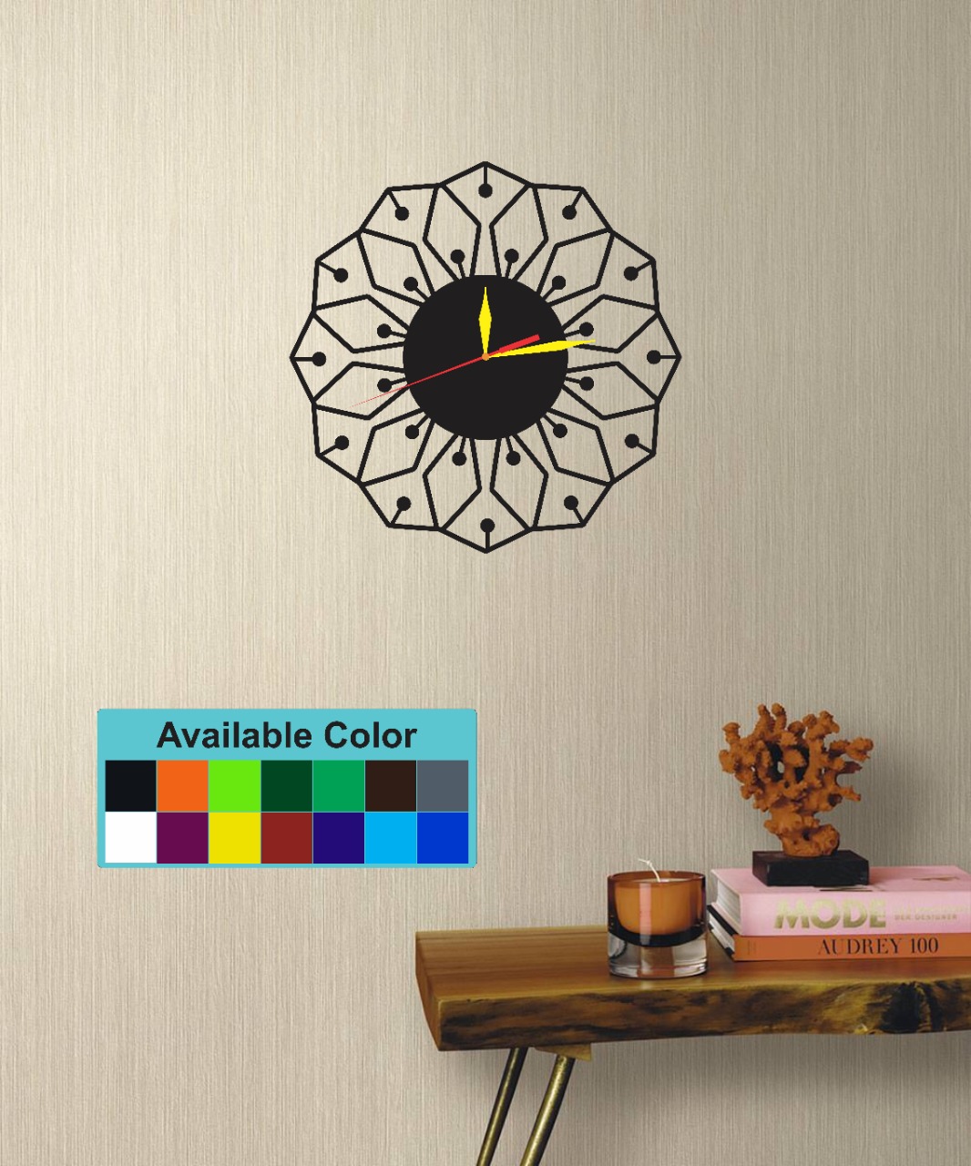 Decorative Round Quartz Movement Acrylic Wall Clock Design Your Own